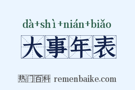 大事年表是什么意思的图片